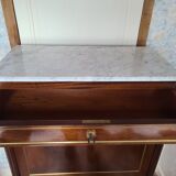 Secretary Louis XVI lacquered mahogany and marble