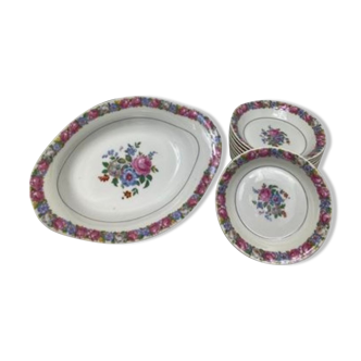 Floral porcelain tableware