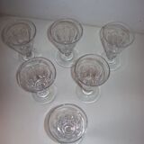 Suite de six anciens verres en cristal de Baccarat