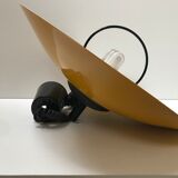 Oscar yellow and white metal pendant light, made in Italy