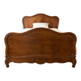 Antique Louis XV double bed in solid wood 140x190.