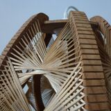 Hanging wood braided yarns Scandinavian design 60-70