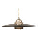 Original Belid T 391 pendant light in gold-coloured metal and smoked glass