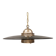 Original Belid T 391 pendant light in gold-coloured metal and smoked glass