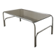 Table basse chrome et verre fumé