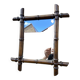 small vintage mirror mirror Faux bamboo French Mirror 1920s