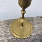 Small 19th century gilded brass candlestick