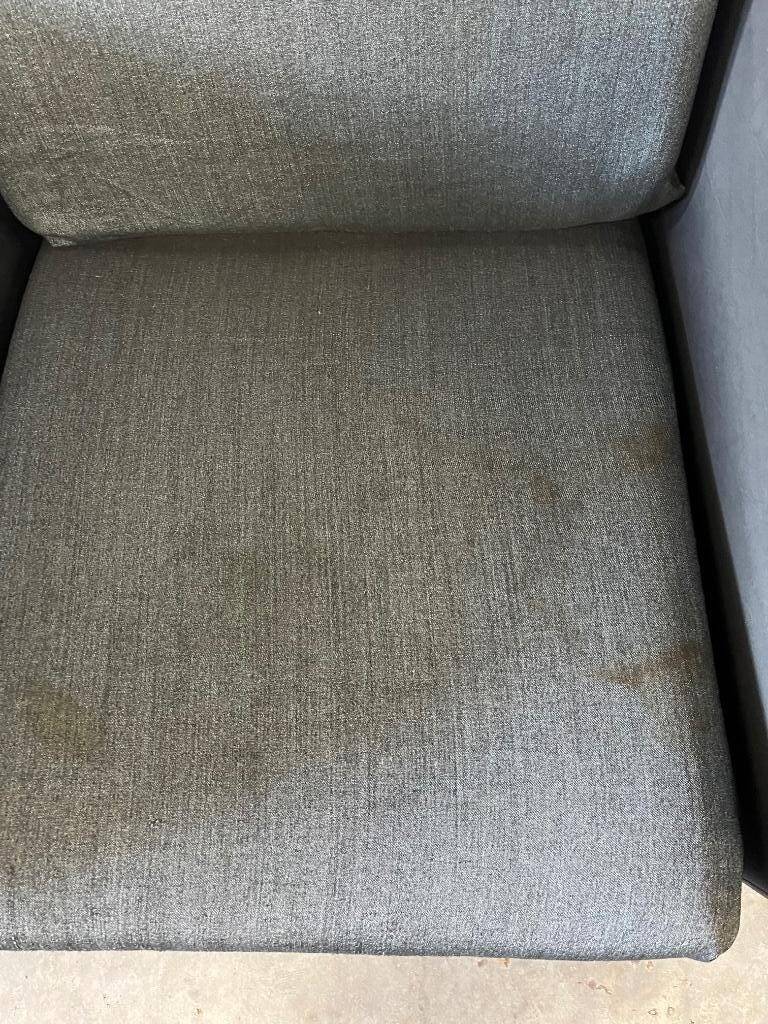 Ensemble de 2 fauteuils vintage monoplace sur piètements étoiles chromés
