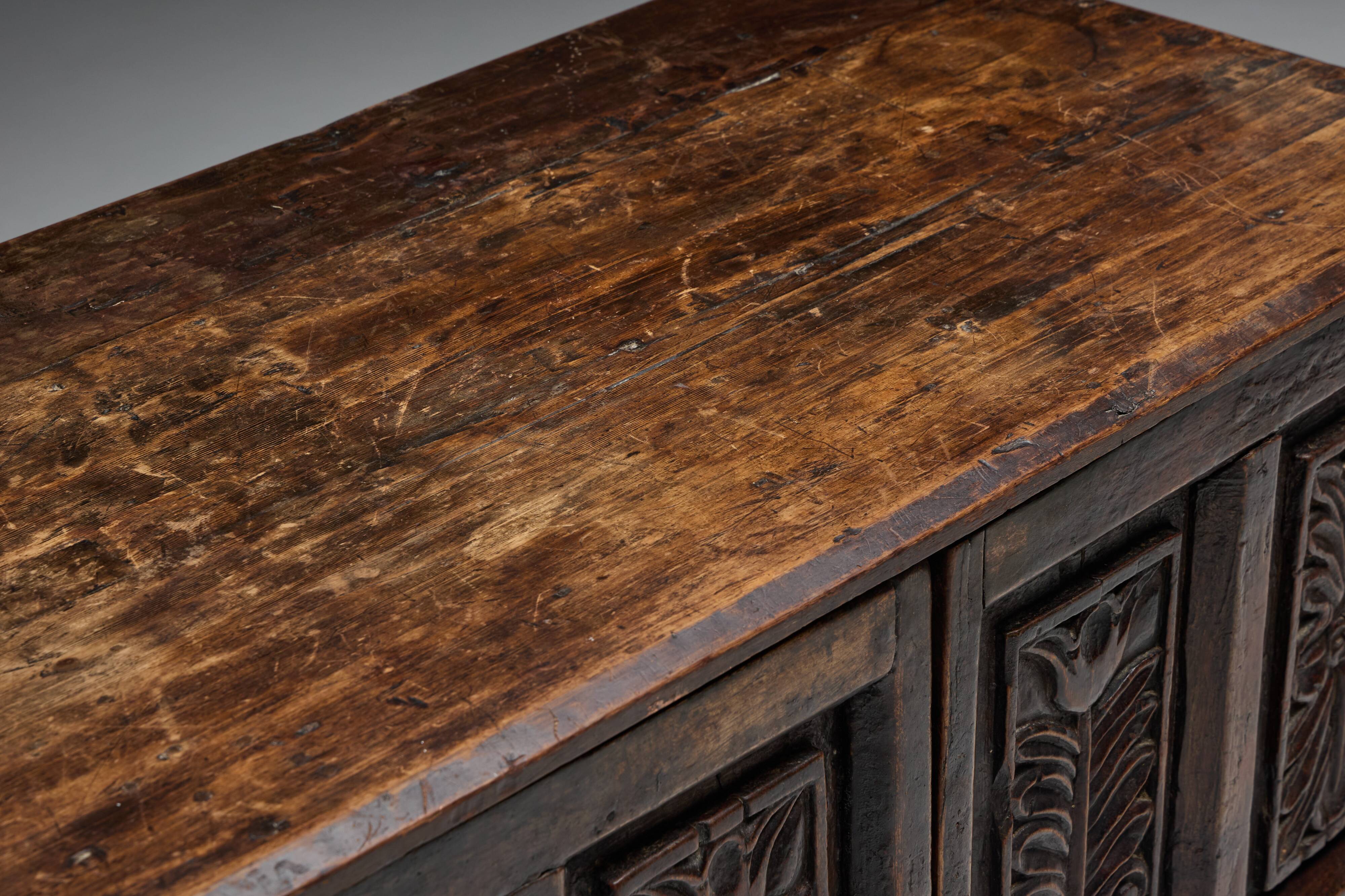 Antique Carved Cupboard, France, 18th Century