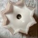 Vintage scalloped opaline pendant light