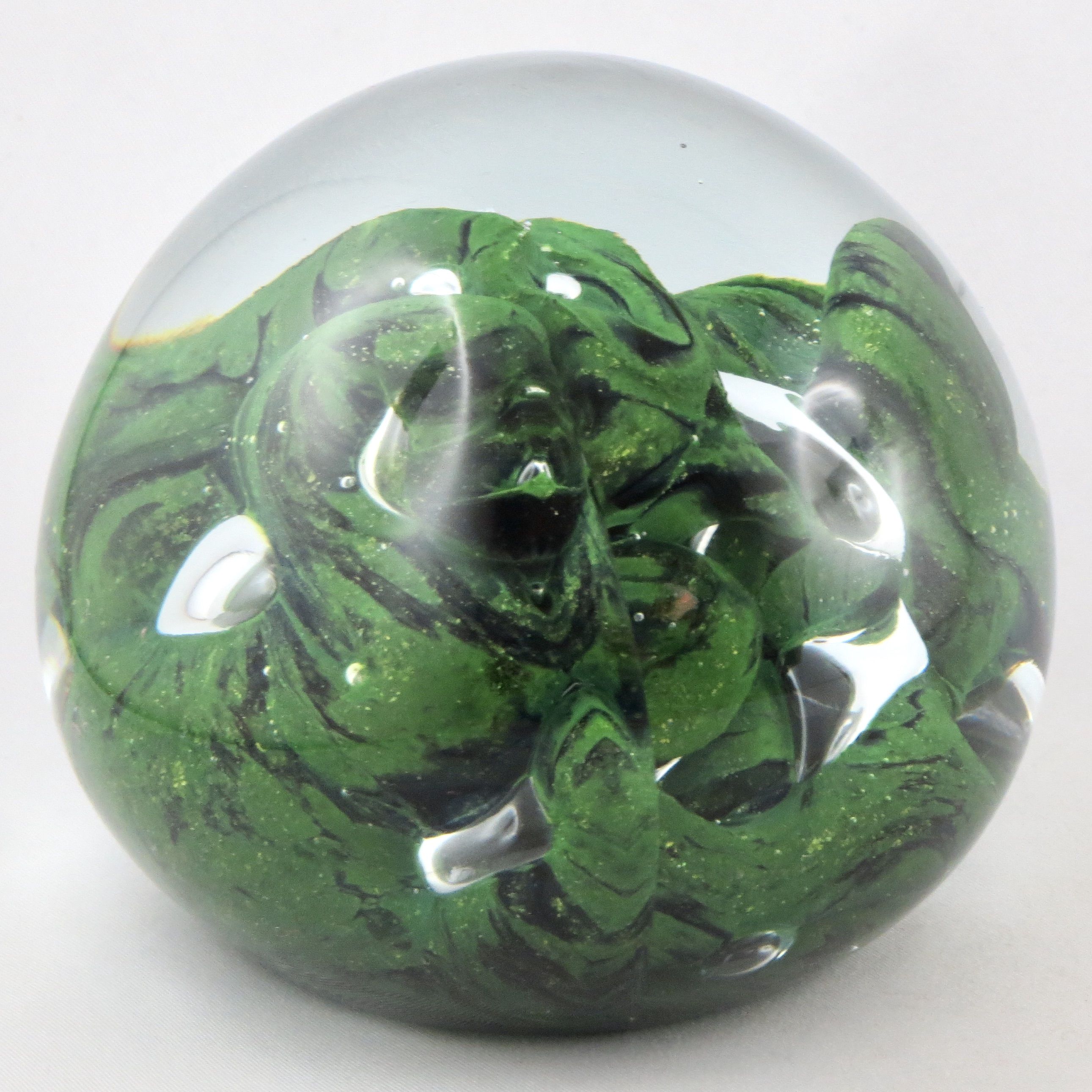 Sulfide paperweight robert pierini glass biot glass paperweight/novaro/green.