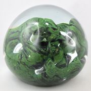 Sulfide paperweight robert pierini glass biot glass paperweight/novaro/green.