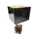 Table Lamp • Cube • Fractal Resin • Polished Steel • Chrome • 1970