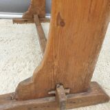 Double school wood desk from 1880 for decoration