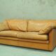Swedish aniline leather sofa from IRE AB Skillingaryd Mobel, 1970s