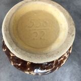 Old vase with polychrome enamelled ceramic coves with effect 21.5