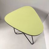 Free-form yellow side coffee table