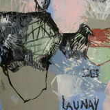 Canvas acrylic painting theme graphite and pastel