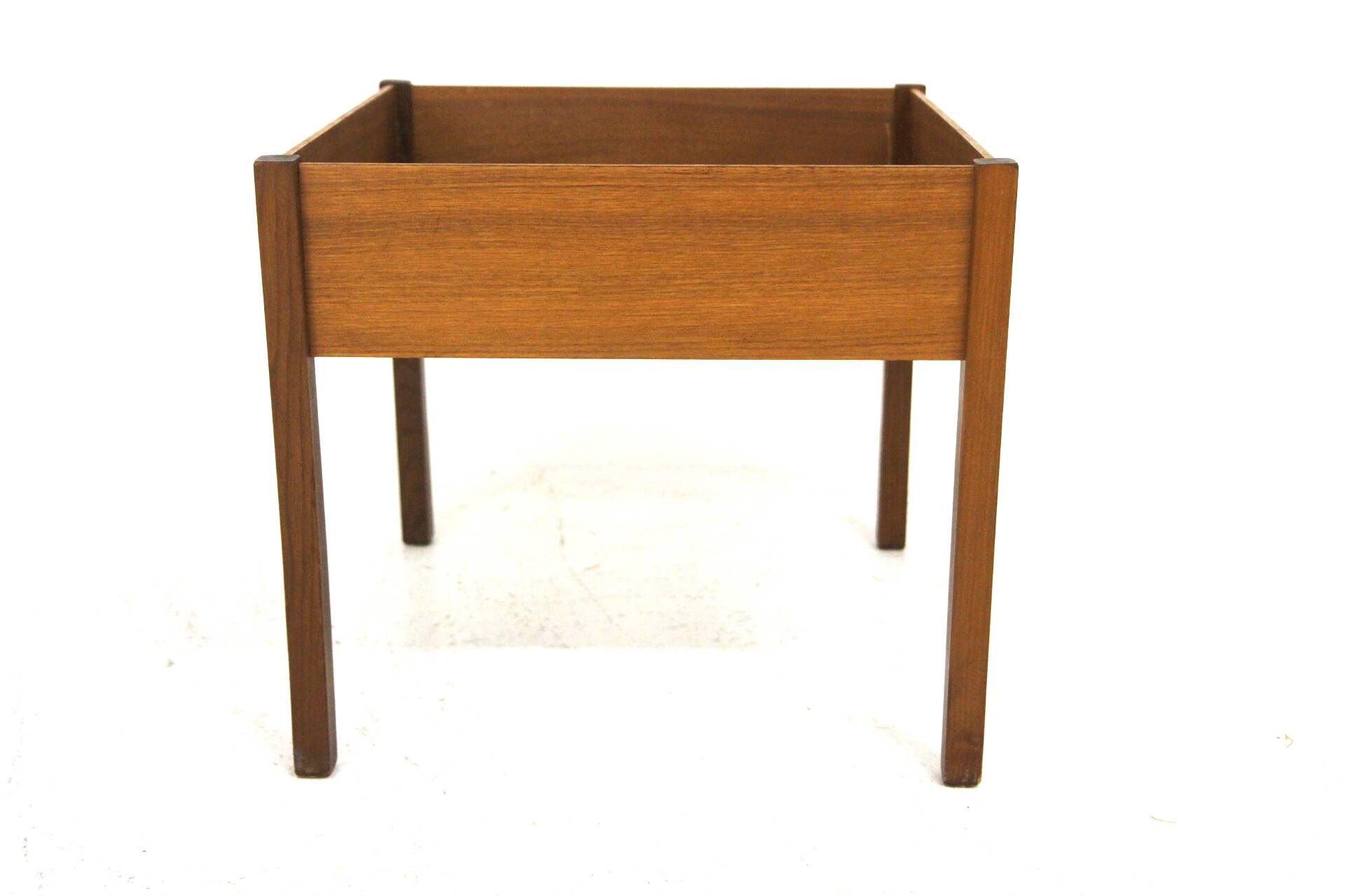 Scandinavian teak and metal planter, Sweden, 1960