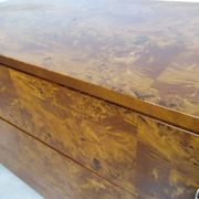Vintage drawer chest in amboyna burl, 1970s