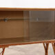 Bar ou vitrine vintage en bambou français des années 1960.
