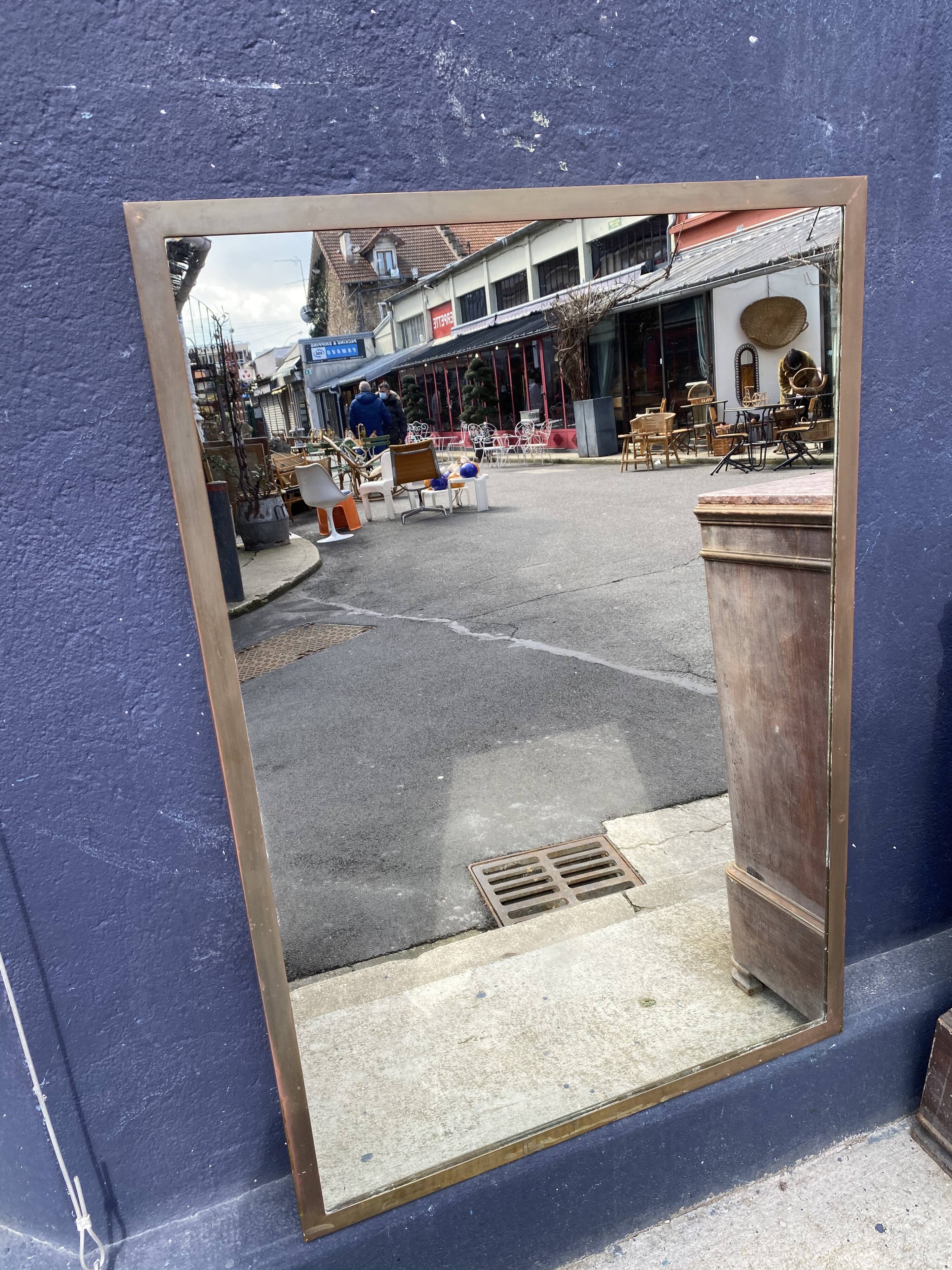 Brass mirror - 110x76cm