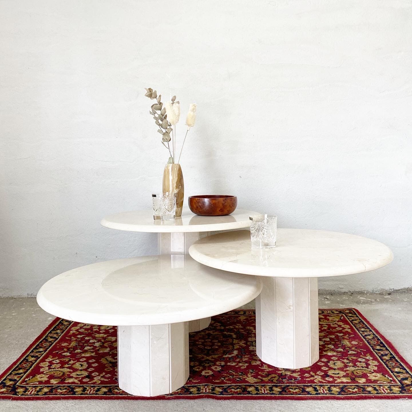 Marble trundle tables