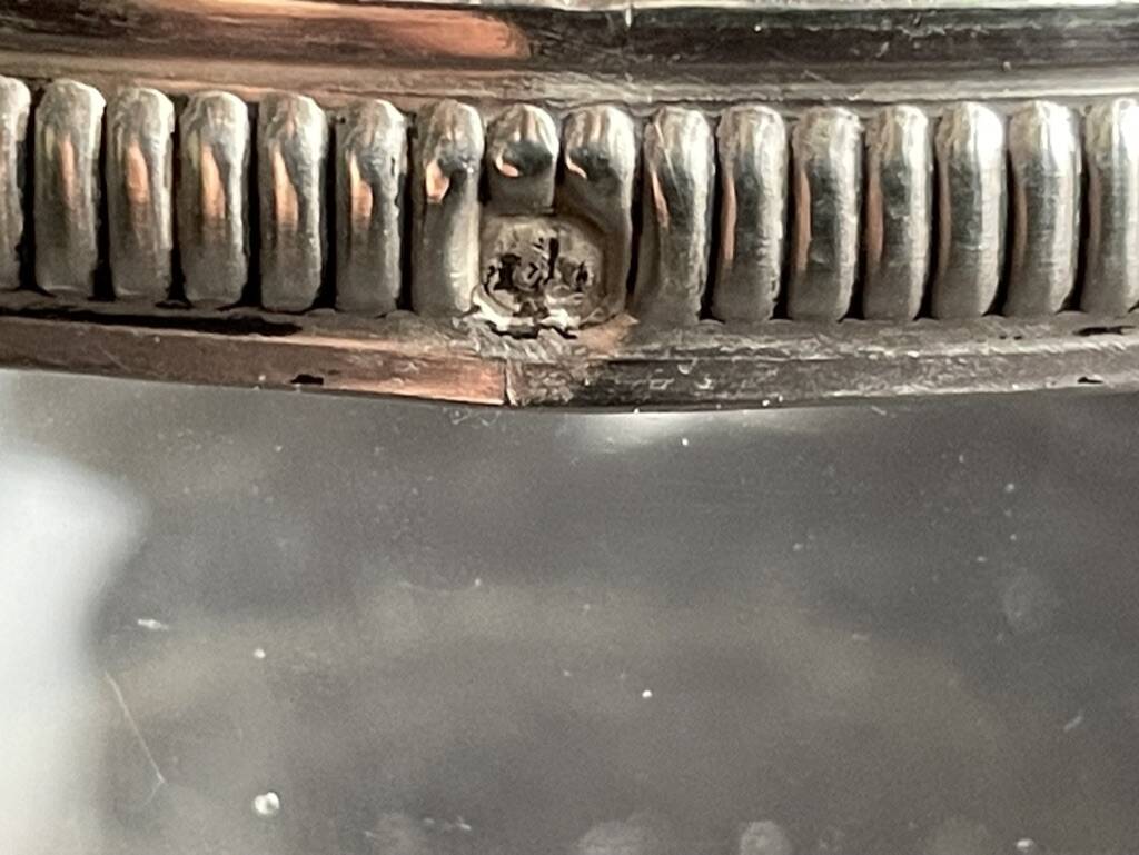 Baccarat Harcourt cream bowl – Cut crystal and silver – Head of Minerva hallmark