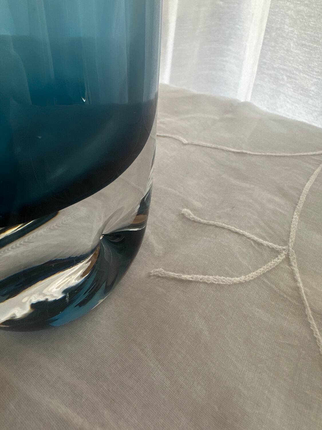Scandinavian Design Blown Glass Vase Bo Borgstrom Vintage 1960s/1970s
