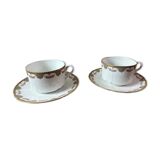 Paire de déjeuner en porcelaine