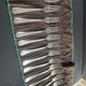 12 Christofle table forks model Boreal – Silver metal – Art Deco