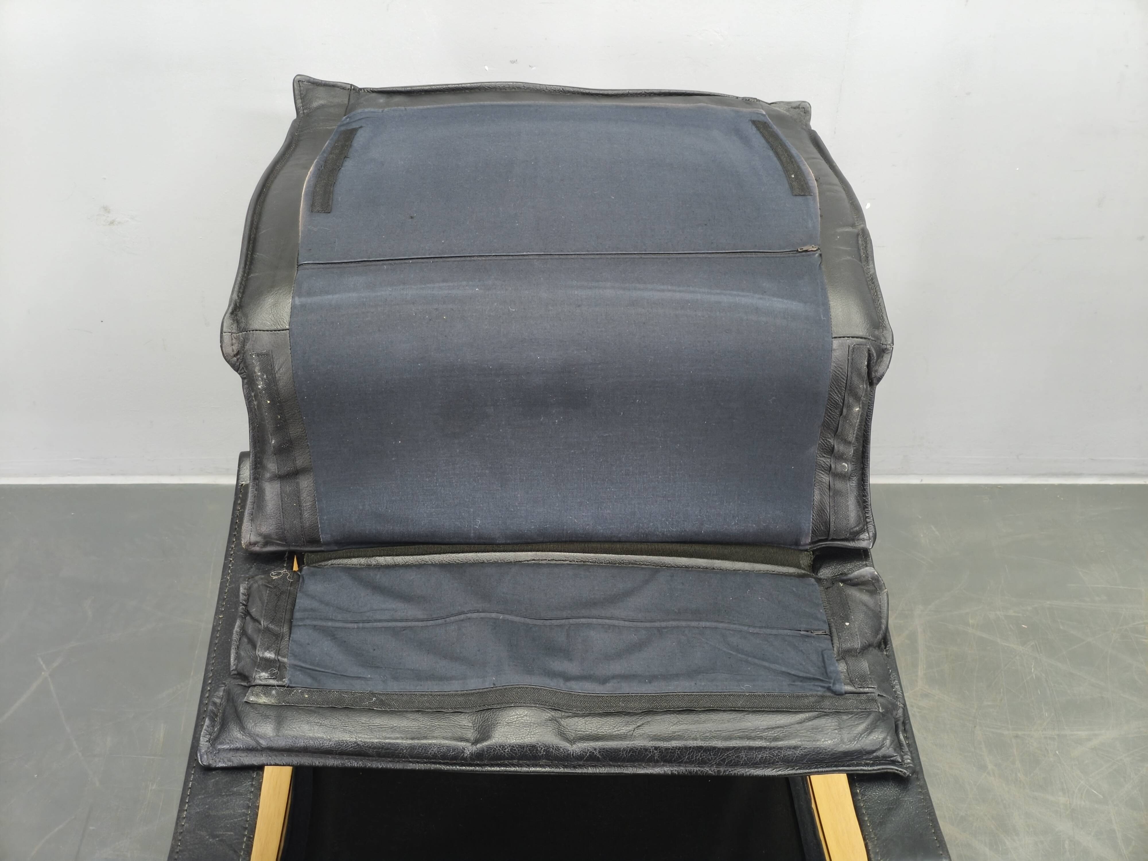 Pair of Leather Lounge Chairs by Åke Fribytter for Nelo Kroken 1960s