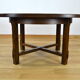 Table ronde extensible vintage en orme aranjou