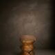EVA stool in hand-carved solid recycled teak