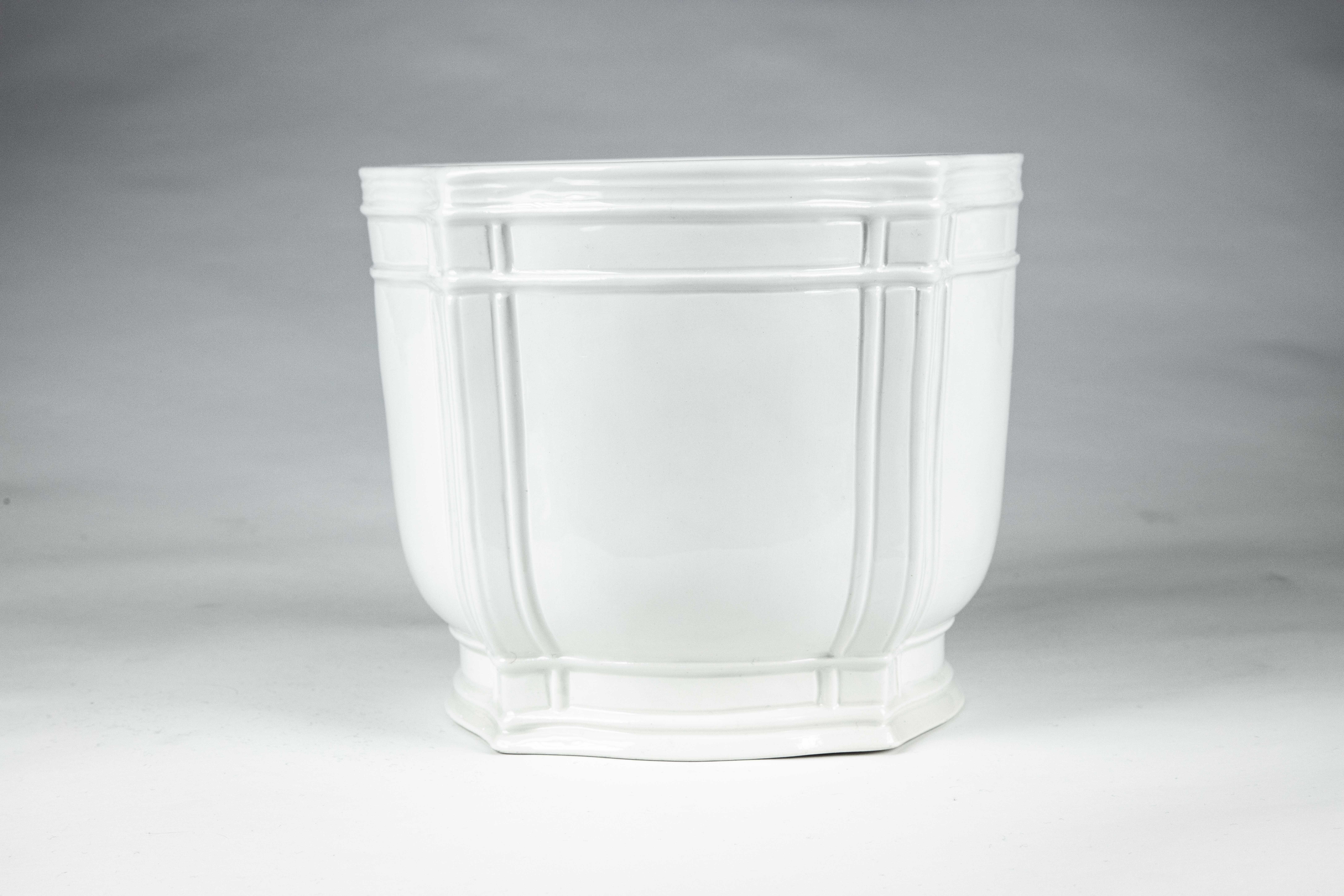 Faience Pot Cover signed Christian Dior White color