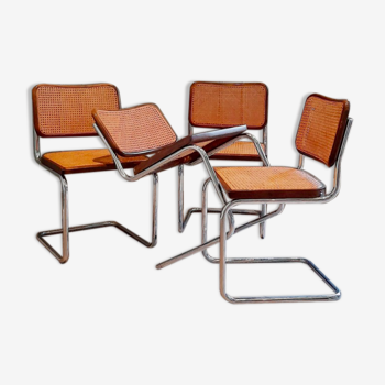 Suite of 4 chairs Cesca Marcel Breuer 60:70s