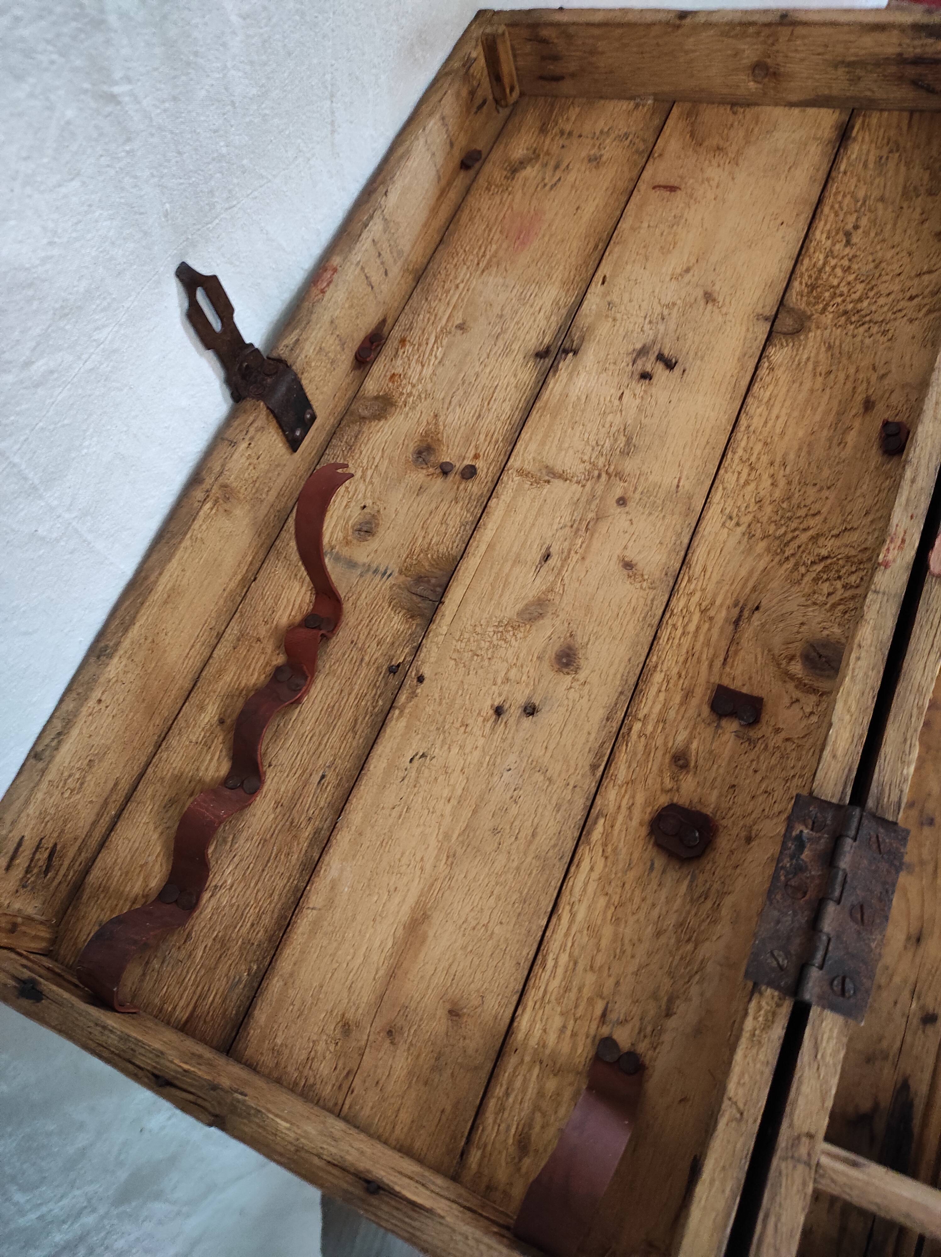 Old wooden workshop box