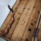Old wooden workshop box