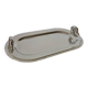 Silver-plated metal foie gras serving platter