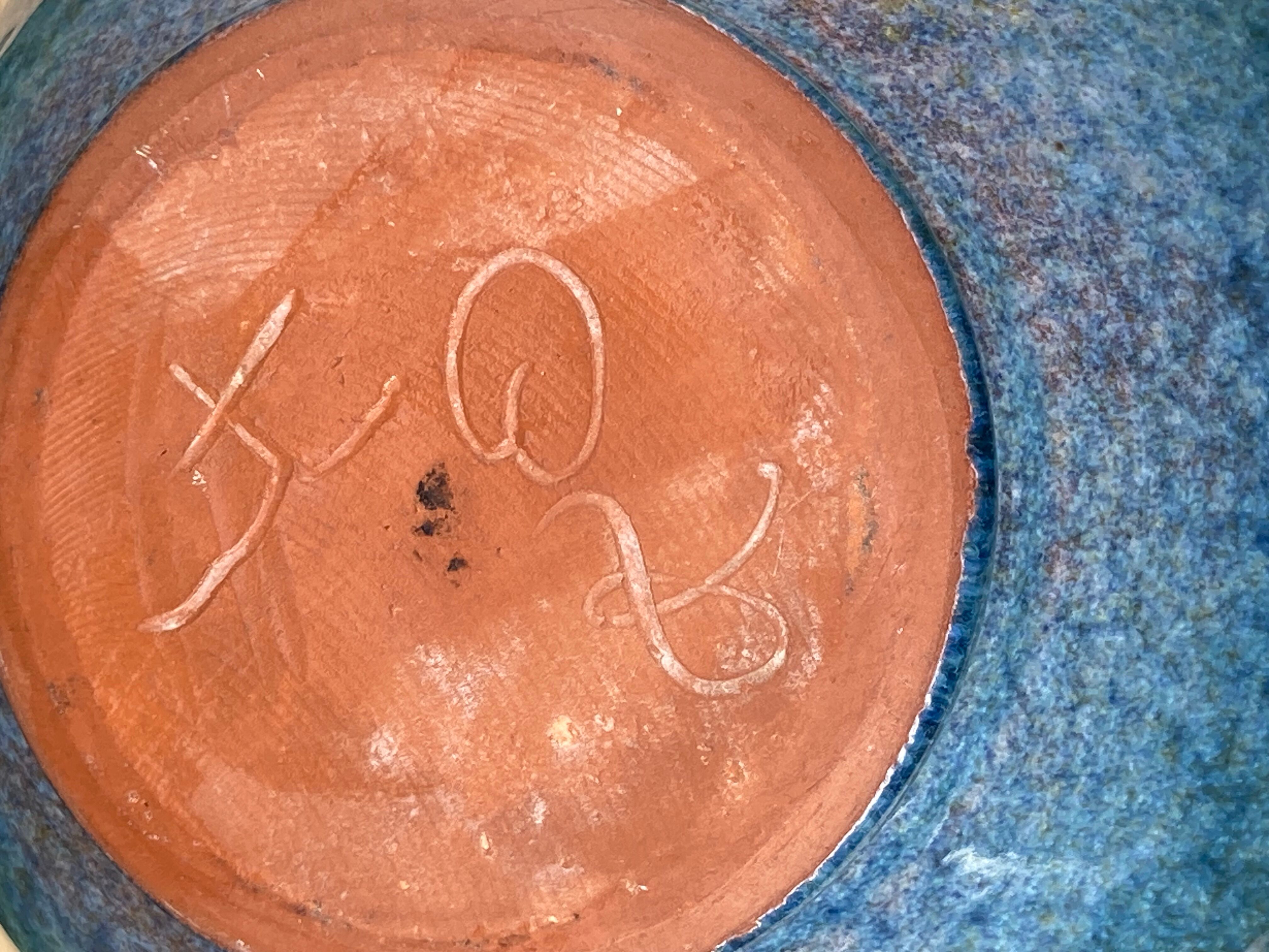 Enamelled ceramic vase