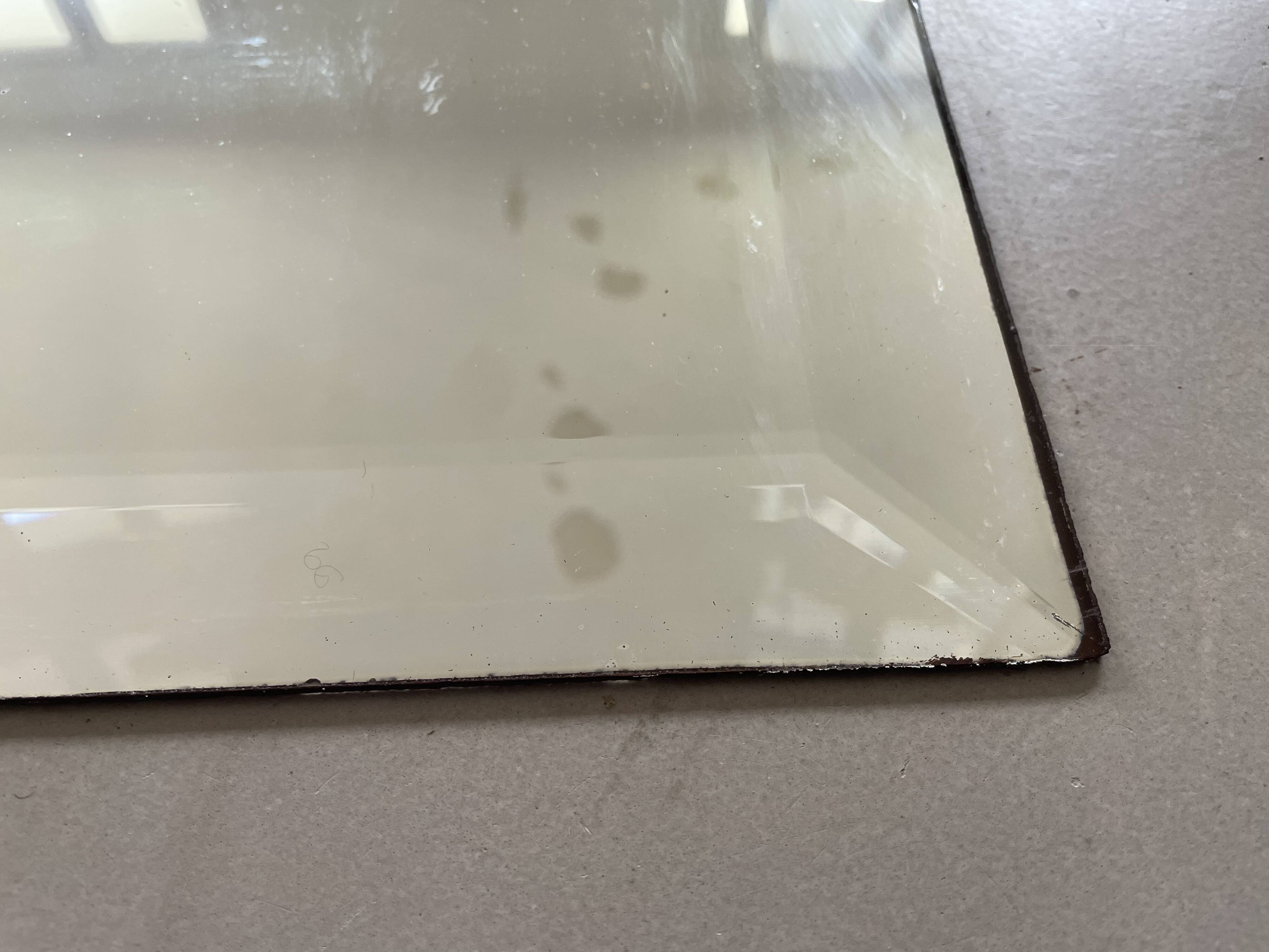 Large old beveled mirror 68x150cm