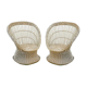 Pair of rattan armchairs