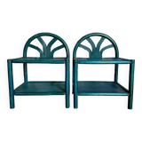 Paire de tables de chevet en bois peint - vers 1970.