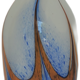 Large vintage red, white and blue Murano glass vase by Carlo Moretti, Italy, 1970s