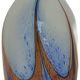Vase en verre de Murano rouge, blanc et bleu vintage par Carlo Moretti, Italie, années 1970