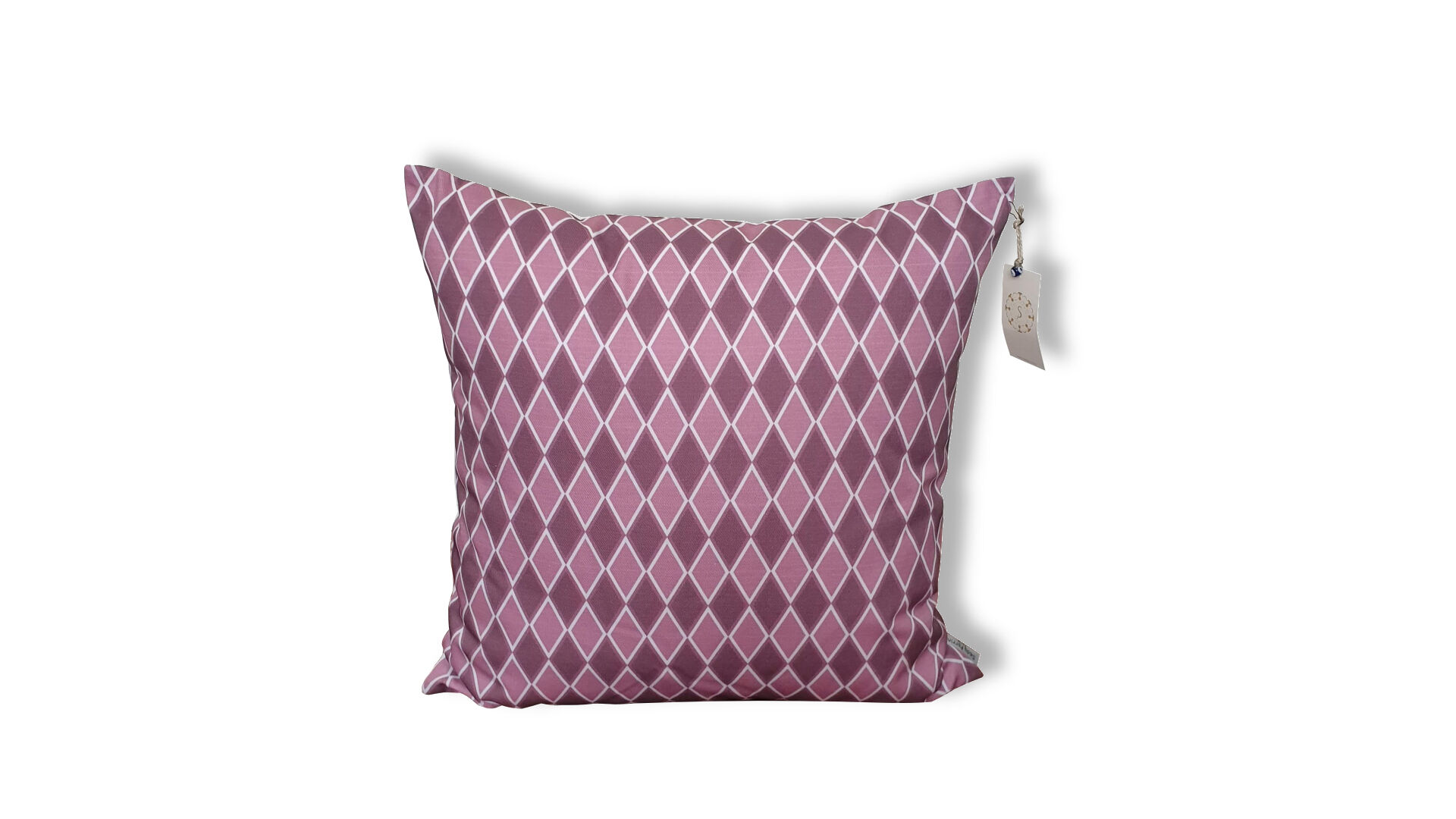 White /purple geometric cushion cover - 50 X 50