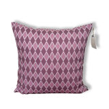 White /purple geometric cushion cover - 50 X 50