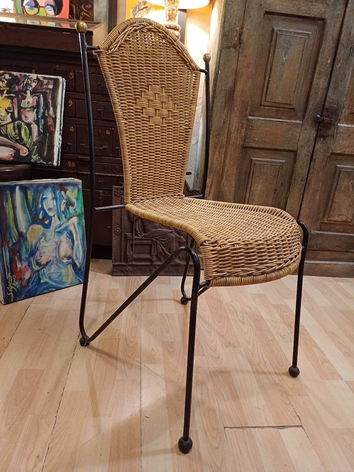 A chair by designer Frédéric Weinberg USA 1960, 70