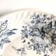 Flat earthenware blue flowers model Glory 31.5 cm