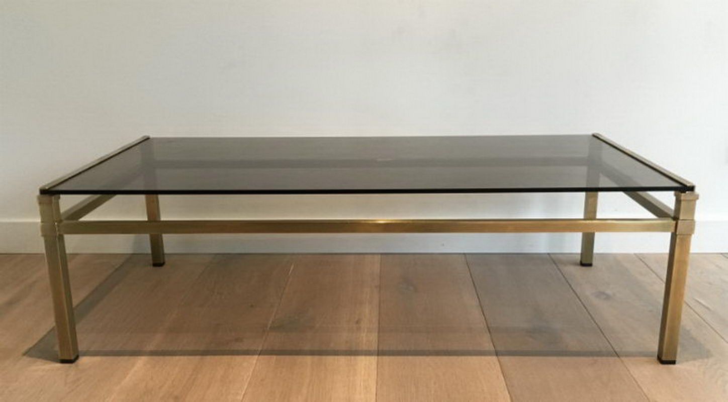 Modernist brass coffee table